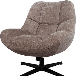 Comfortabele Mokana lounge stoel met zachte bekleding en draaibaar onderstel, ideaal voor ontspanning en modern interieur.