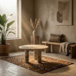 Beige marmeren salontafel Marmo uit de SCAN collectie met elegant design