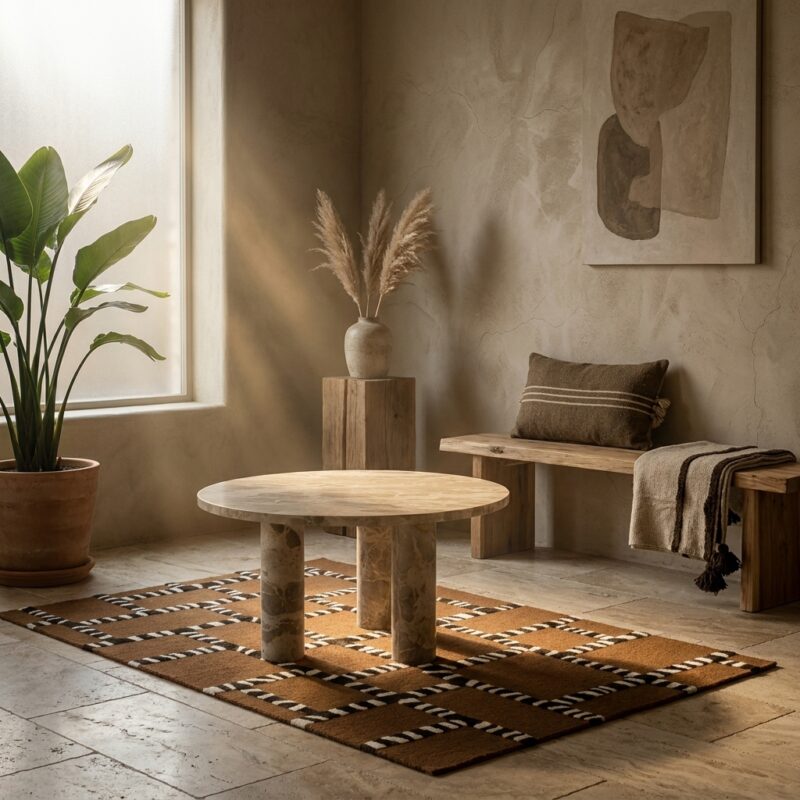 Beige marmeren salontafel Marmo uit de SCAN collectie met elegant design