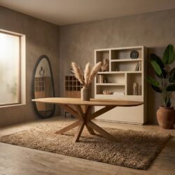 Deens ovale eettafel Nina Naturel Mangohout 240 cm