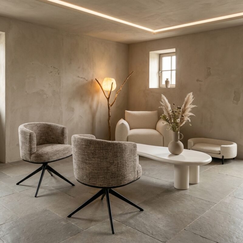 Eetkamerstoel Cheyenne trendy nature swivel in bruin