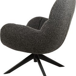 Comfortabele Mokana lounge stoel met zachte bekleding en draaibaar onderstel, perfect voor een stijlvolle en ontspannen zithoek.