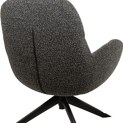 Comfortabele, moderne lounge fauteuil met zachte bekleding en draaibare basis, perfect voor ontspanning en stijl in elke woonkamer.