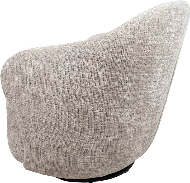 Comfortabele Mokana fauteuil met lichtbeige stoffen bekleding, ideaal voor moderne woonruimtes en ontspanning. Perfect voor een stijlvolle en gezellige zithoek.