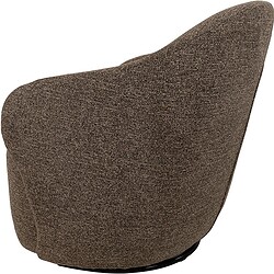 Bank Mokana Meubelen, comfortabele stoffen fauteuil in bruin.