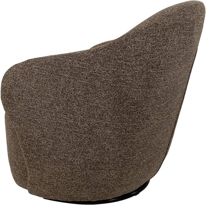 Bank Mokana Meubelen, comfortabele stoffen fauteuil in bruin.
