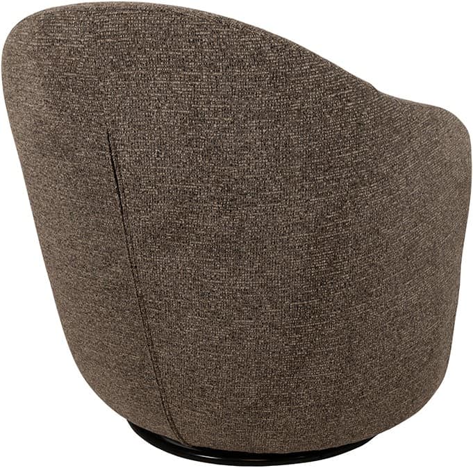 Comfortabele Mokana fauteuil met ronde vorm en zachte bekleding, perfect voor moderne woonruimtes.