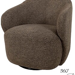 Comfortabele Mokana fauteuil met ronde vorm en zachte bekleding, perfect voor moderne woonruimtes.