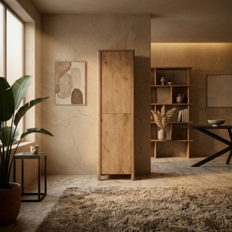 Kabinetkast Dallas Naturel Mangohout 55 cm