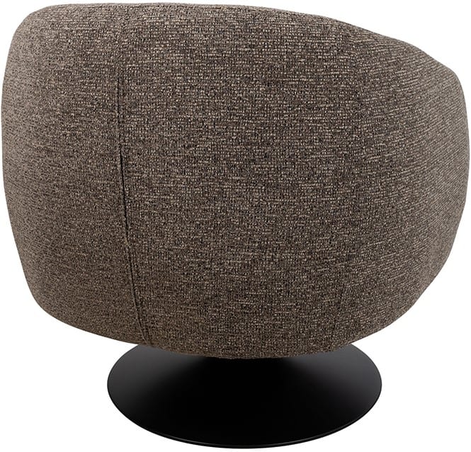 Moderne Mokana fauteuil met ronde vorm en zachte bekleding, perfect voor stijlvolle woonruimtes en comfortabele zithouding.