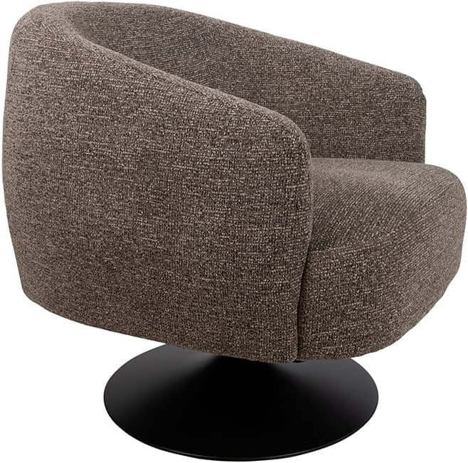 Moderne Mokana fauteuil met ronde vormen en zachte bekleding, perfect voor een stijlvolle en comfortabele zithoek.