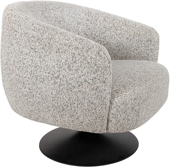 Comfortabele Mokana lounge stoel met ronde vormen en zachte bekleding, perfect voor een stijlvolle en gezellige zithoek in huis of kantoor.