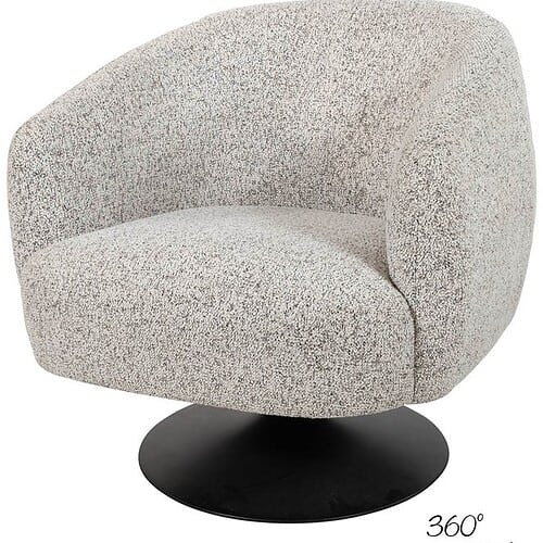 Moderne Mokana lounge stoel met zachte bekleding en ronde vormen, perfect voor een stijlvolle en comfortabele zithoek.