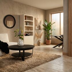 Ronde salontafel Paras Zwart Mangohout 70 cm hoofdafbeelding