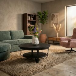 Ronde salontafel Paras Zwart Mangohout 90 cm hoofdafbeelding