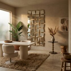 Spiegel Badia in goud handgemaakt met veiligheidsglas elegante wandspiegel