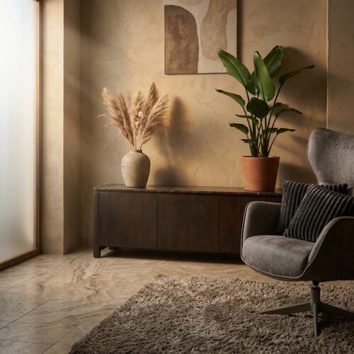 Tv meubel Dallas Bruin Mangohout 210 cm