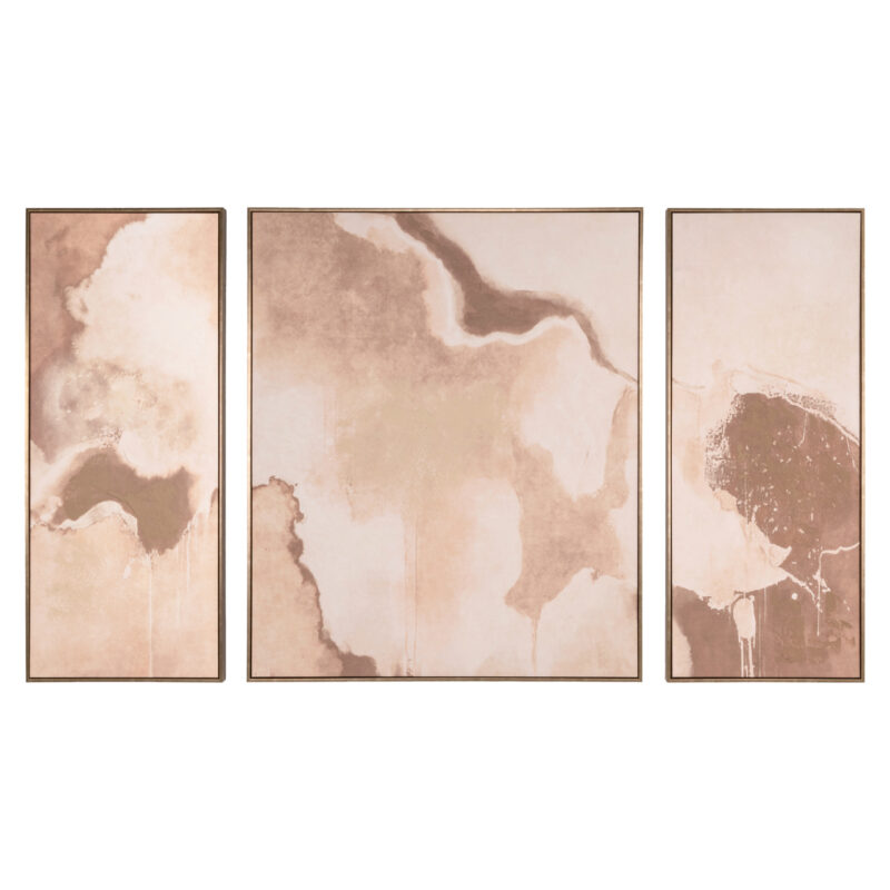 Handgemaakt wall art Liberty brown luxe wandobject in bruine tinten