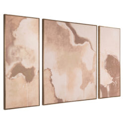 Detail van handgemaakt wandobject Liberty brown met structuur en diepte