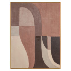 Handgemaakte wall art Tatu left in bruin decoratief kunstwerk voor aan de muur