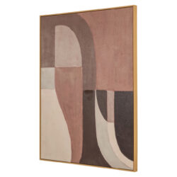 Bruine wall art Tatu left in modern interieur als stijlvolle muurdecoratie