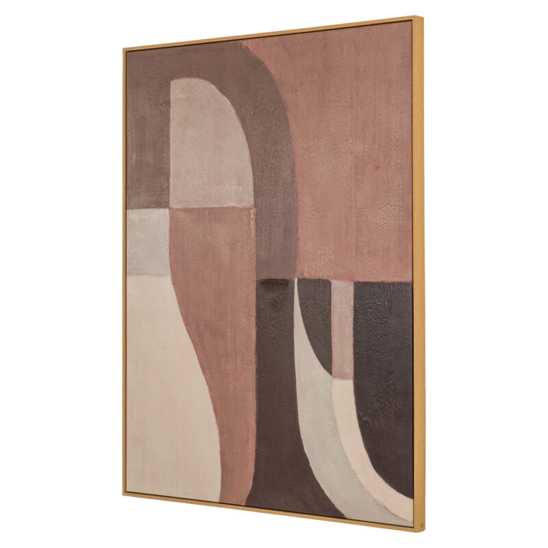Bruine wall art Tatu left in modern interieur als stijlvolle muurdecoratie