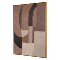 Braune Wanddekoration „Tatu right“ als stimmungsvolle Wanddekoration in einem modernen Interieur
