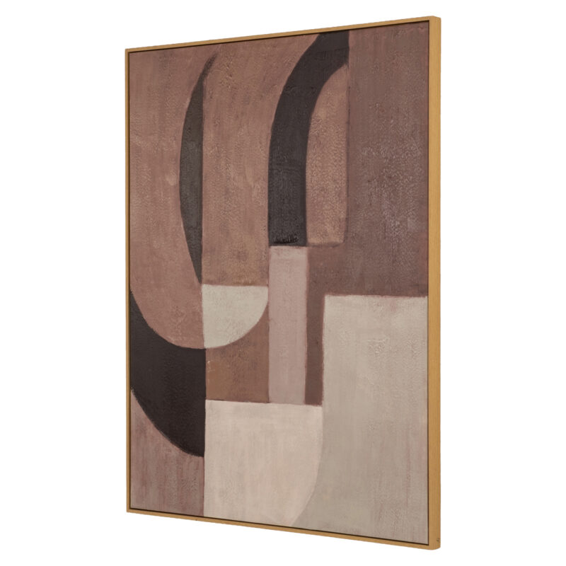 Braune Wanddekoration „Tatu right“ als stimmungsvolle Wanddekoration in einem modernen Interieur