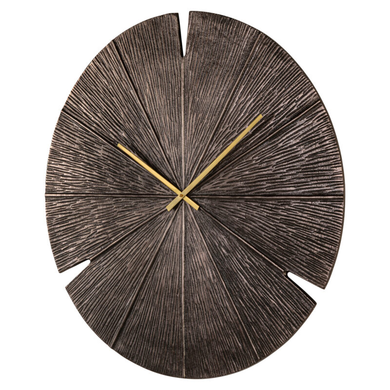 Wandklok Blaise bronze in hotel-chique interieur als decoratief statement