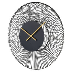 Zwarte wandklok Blunt in modern interieur als tijdloos muuraccessoire
