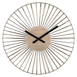 Handgemaakte gouden wandklok Wirle van 61 cm met luxe decoratief ontwerp