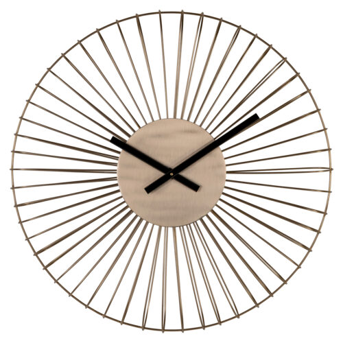 Handgemaakte gouden wandklok Wirle van 61 cm met luxe decoratief ontwerp