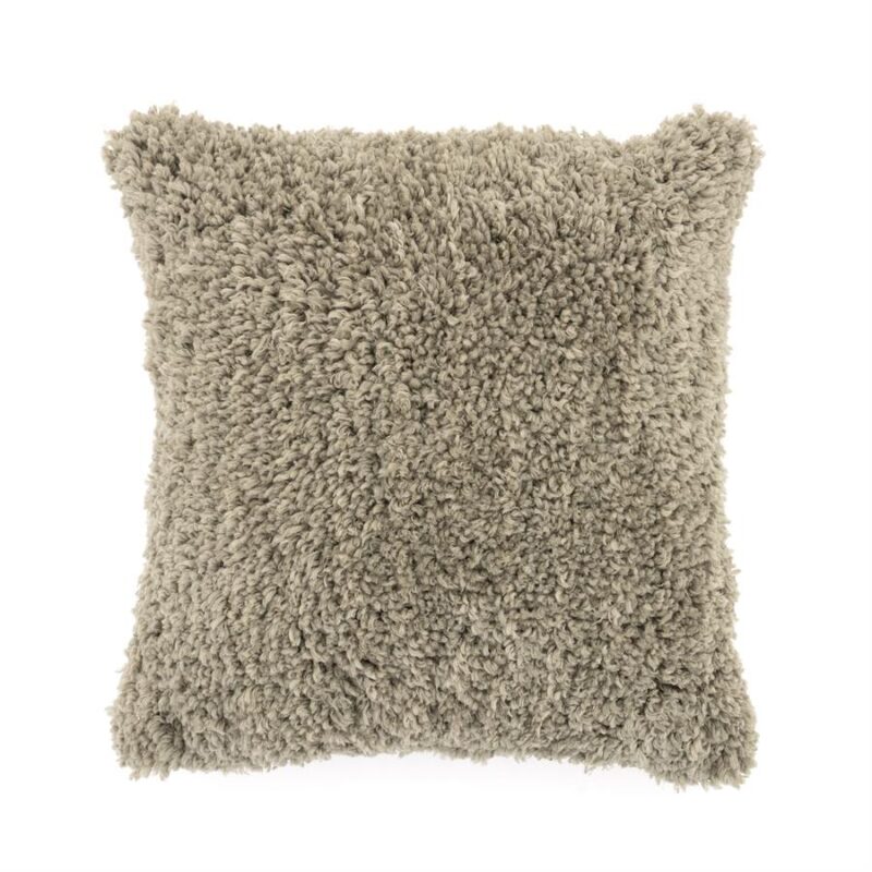 Luxe schapenvacht kussen voor comfortabele en stijlvolle zit- of lounge-ervaring, perfect voor modern interieur.