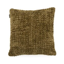 Donkerbruin kussen met zachte, geribbelde textuur, perfect voor een gezellige woonkamer of slaapkamer. Gemaakt van hoogwaardig materiaal voor comfort en duurzaamheid.