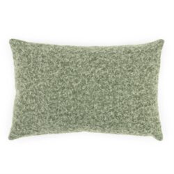 Groene kussen met zachte, geweven textuur, perfect voor een gezellige en natuurlijke uitstraling in huis.