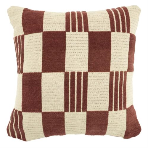 Pillow Twist sierkussen 45x45 cm in burgundy rood van 100% katoen