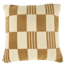 Pillow Twist sierkussen 45x45 cm in mosterdgeel van 100% katoen