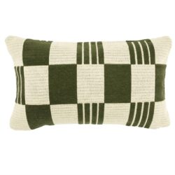 Groen katoenen sierkussen Pillow Twist 35x55 cm met gedraaid design