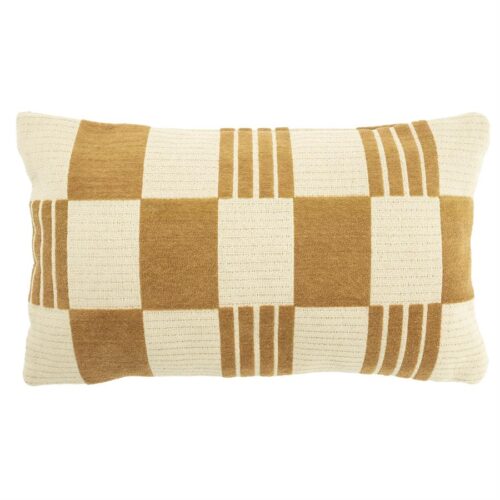 Pillow Twist sierkussen 35x55 cm in mosterdgeel van 100% katoen