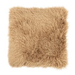 Luxe beige schapenvacht kussen, perfect voor een gezellige en warme uitstraling in huis. Gemaakt van hoogwaardig natuurlijk schapenvacht voor ultiem comfort en stijl.