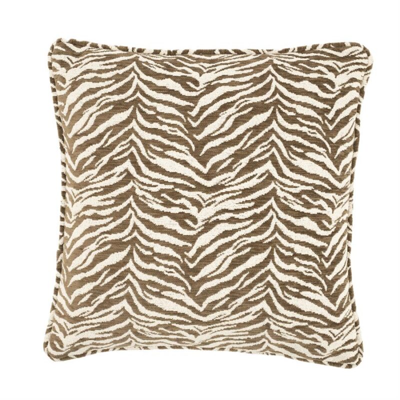Zebra print sierkussen met beige en bruin patroon, perfect voor een stijlvolle en comfortabele inrichting. Ideaal voor banken, stoelen en bedden.