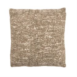 Decoratief beige en bruin gestreept kussen, perfect voor woonkamer of slaapkamer, voegt warmte en comfort toe aan elk interieur.