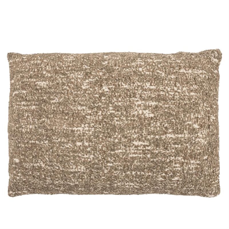 Sierkussen Bayo 40x60 cm in taupe kleur van polyester en viscose