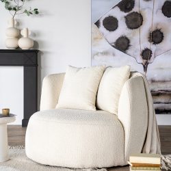 Louis-Sessel mit Kissen – beige Spark, von Eleonora, Detailfoto 2