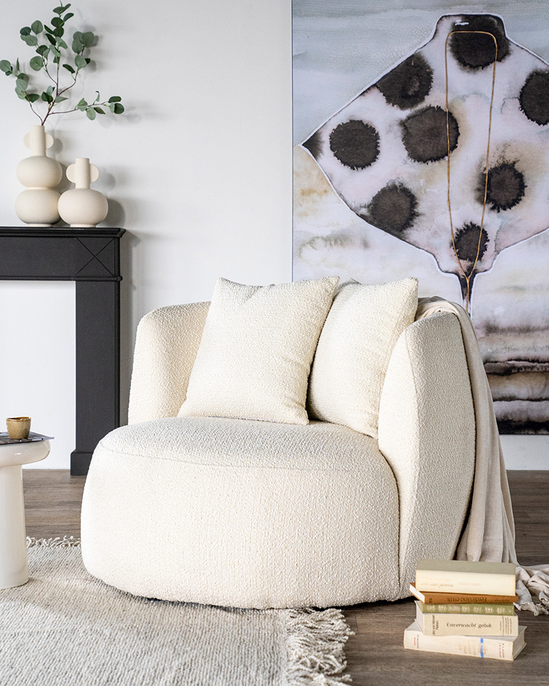 Louis-Sessel mit Kissen – beige Spark, von Eleonora, Detailfoto 2