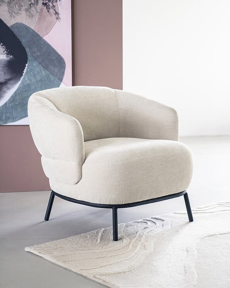 Sessel David in Beige Safari von Eleonora, Detailfoto 2