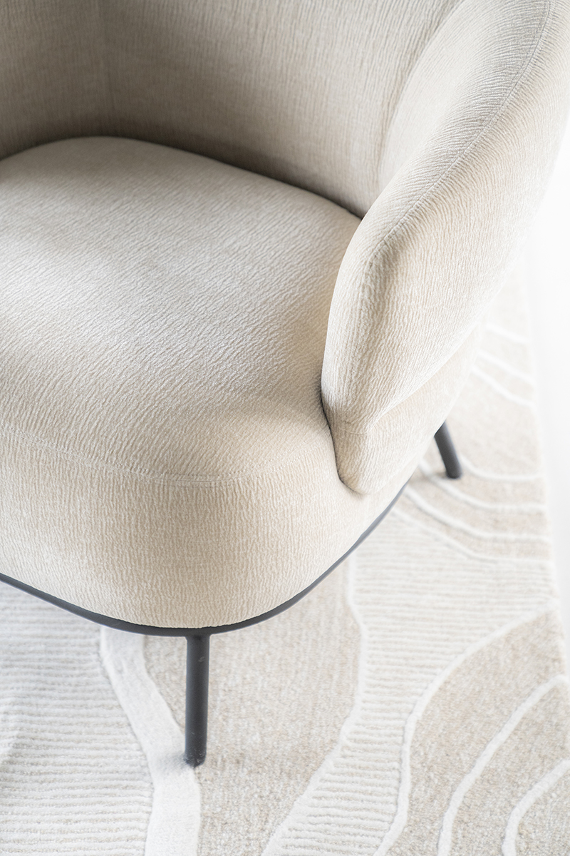 Fauteuil David Taupe Safari, van Eleonora, detailfoto 3