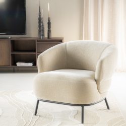 Fauteuil David Taupe Safari, van Eleonora, detailfoto 2