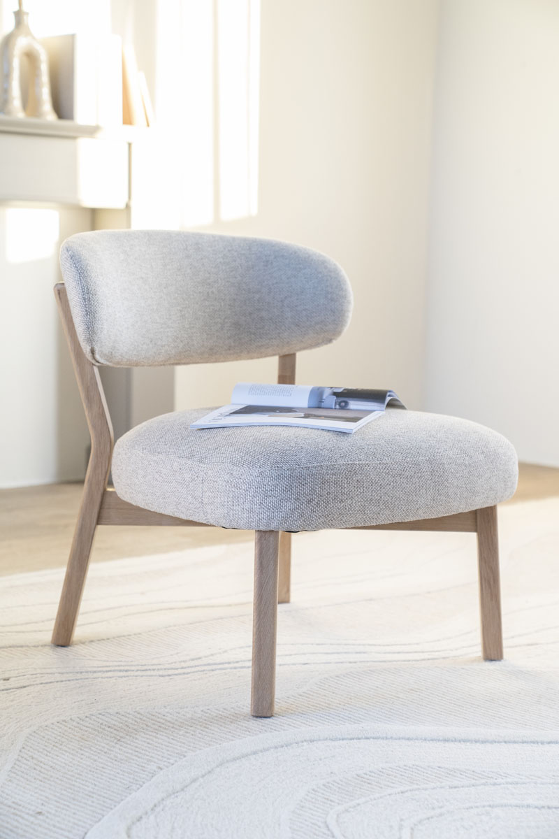 Fauteuil Mikky naturel - beige Moon, van Eleonora, detailfoto 2