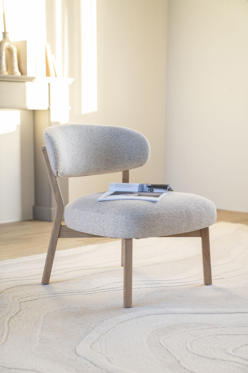 Fauteuil Mikky naturel - taupe Moon, van Eleonora, detailfoto 3